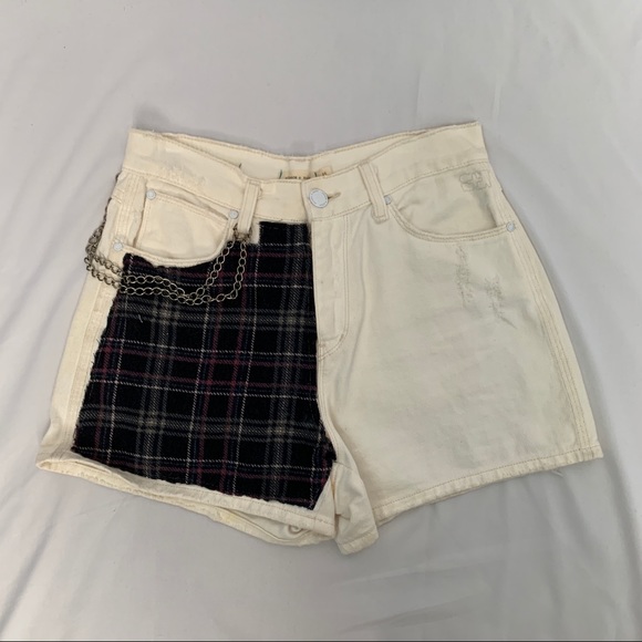 Silence + Noise Handmade White Denim Shorts, Sz 10 - Picture 2 of 8